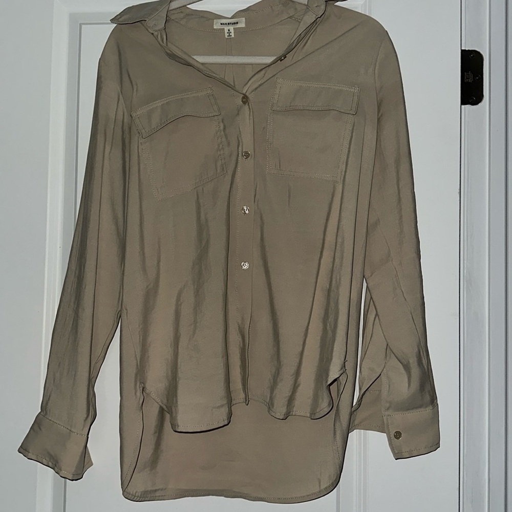 Beige Button Down
